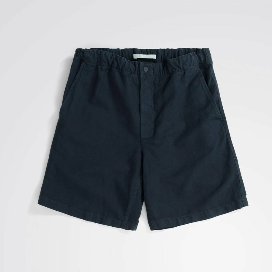 Mode Homme Norse Projects Shorts | Norse Projects - Short Ezra Relaxed - Bleu Marine