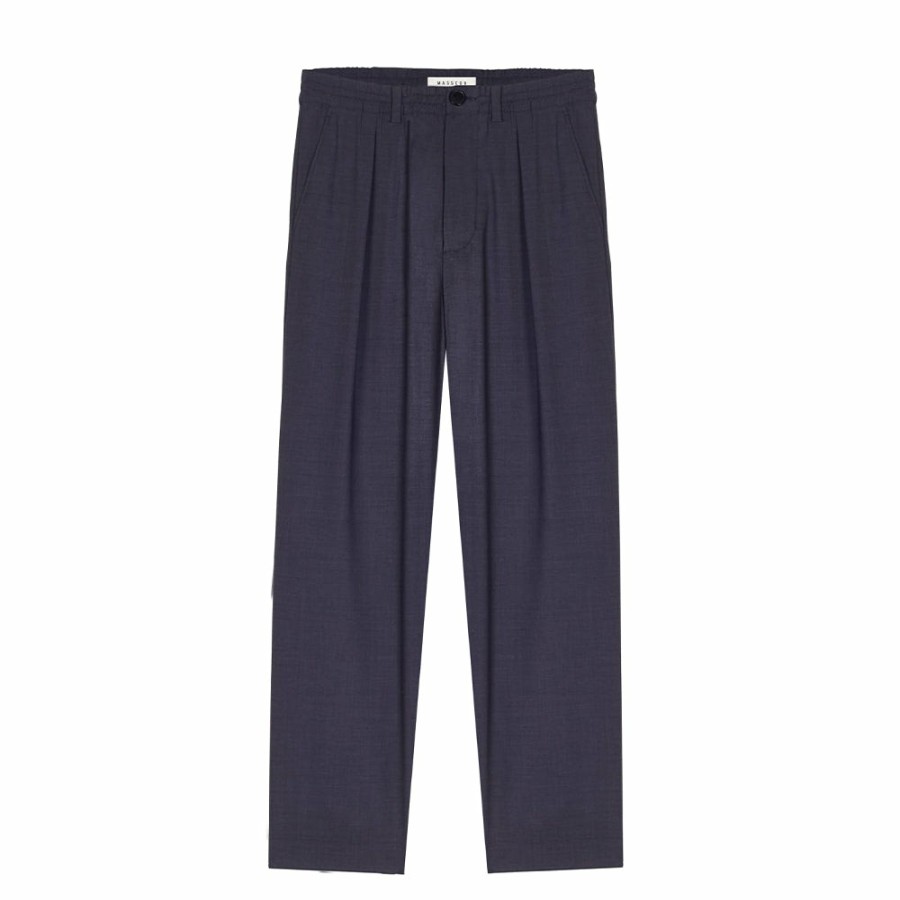 Mode Femme Masscob Pantalons | Masscob - Pantalon Pebble - Bleu Marine