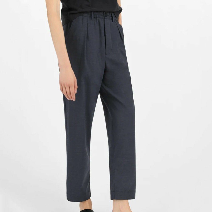 Mode Femme Masscob Pantalons | Masscob - Pantalon Pebble - Bleu Marine