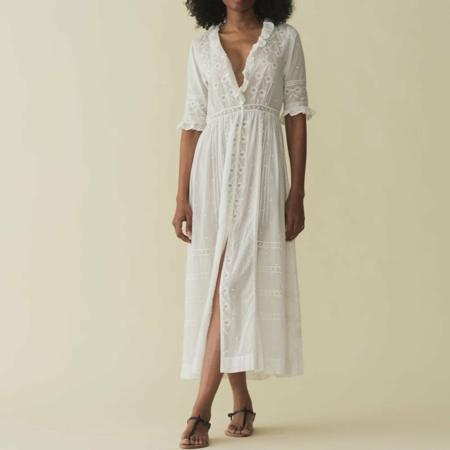 Mode Femme Dôen Robes | Doen - Robe Rosabella - Blanc