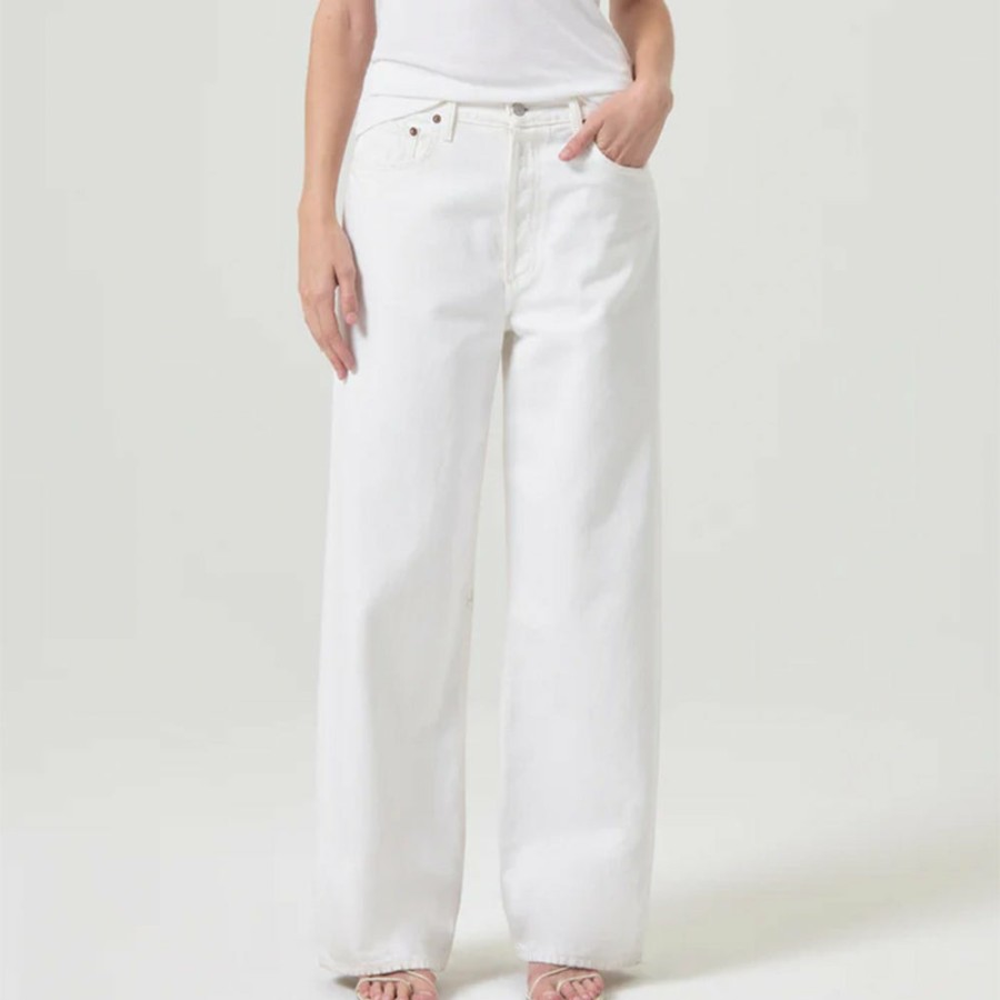 Mode Femme Agolde Jeans | Agolde - Jean Baggy - Blanc