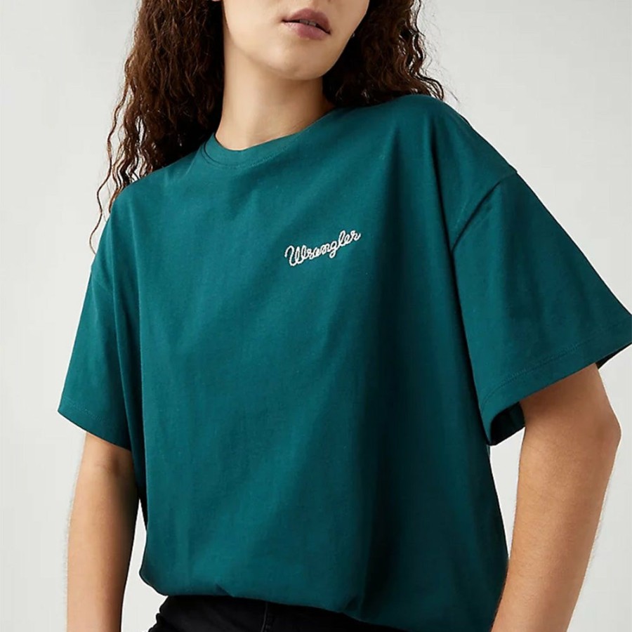 Mode Femme Wrangler T-Shirts | Wrangler - T-Shirt - Vert