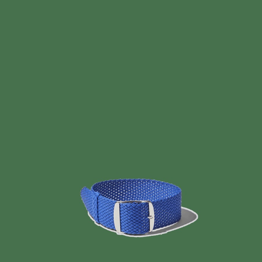 Montre Merci MERCI | Bracelet De Montre En Perlon Tresse - Bleu Electrique