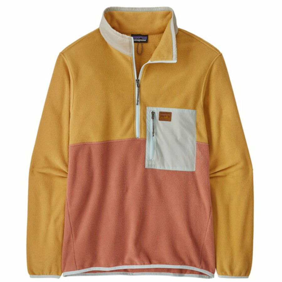 Mode Homme Patagonia Mailles | Patagonia - Microdini 1/2 Zip Fleece - Orange