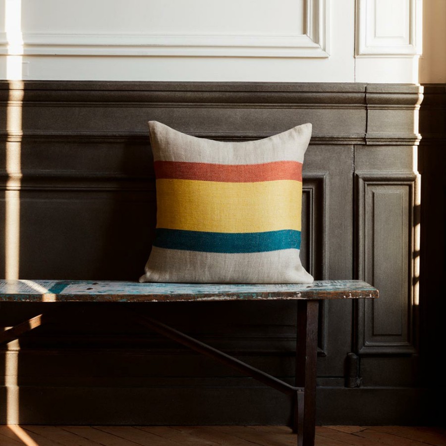 Deco & Lifestyle 631 LIBECO Coussins | Coussin Belge En Lin - Mercurio