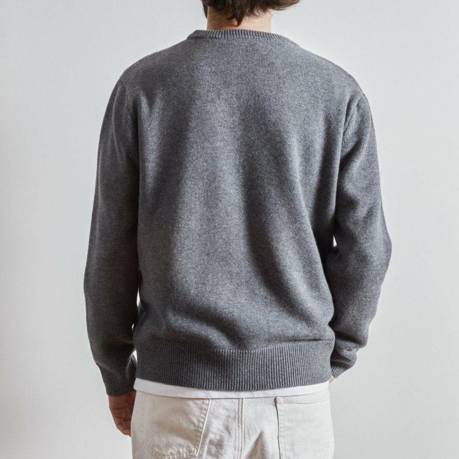 Mode Homme BA01 Mailles | Merci - Pullover Lucky - Gris