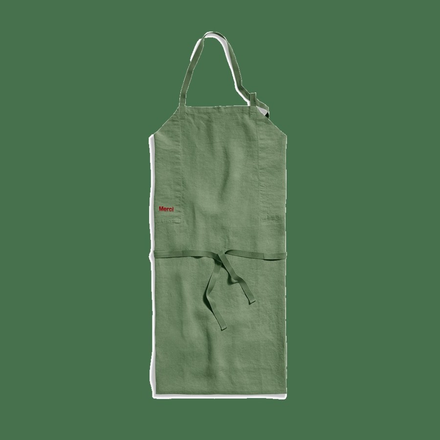 Linge De Maison 200 LINTEX Tabliers | Tablier En Lin Lave - Vert D'Anduze