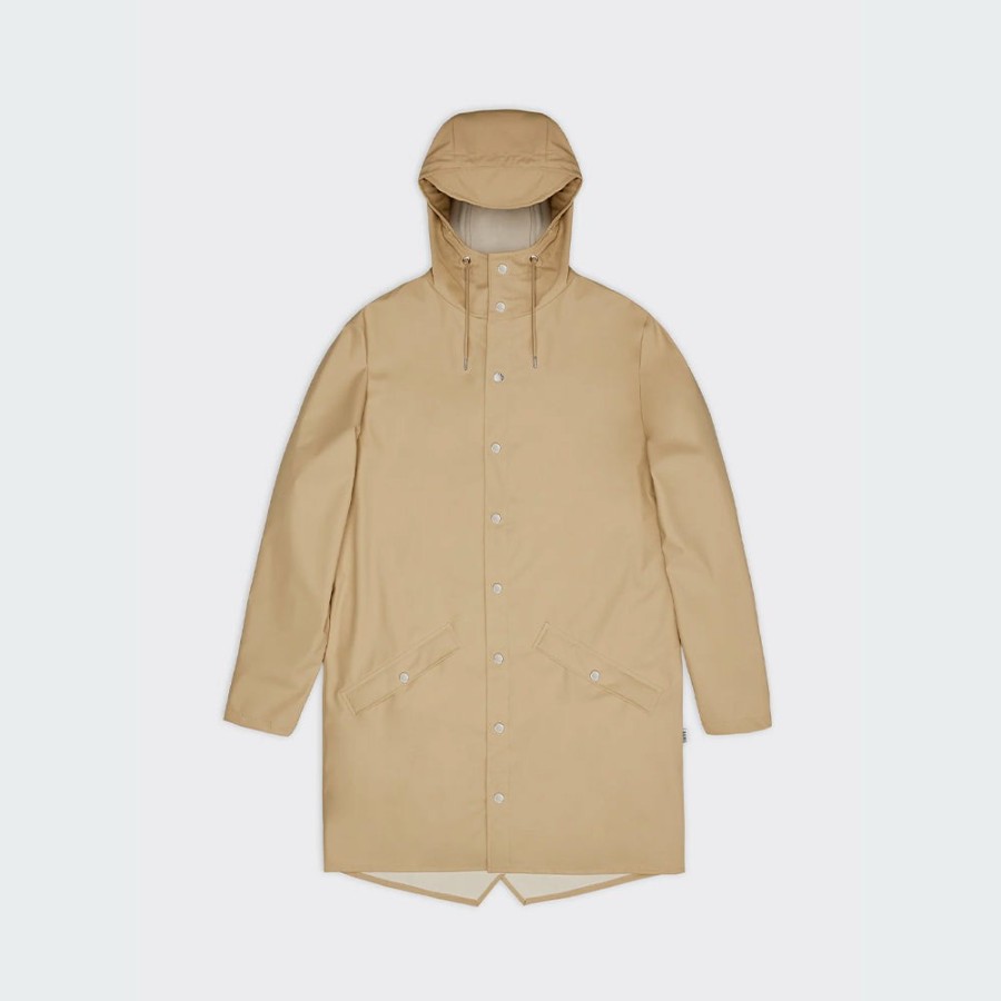 Mode Homme Rains Manteaux | Rains - Veste Longue - Beige