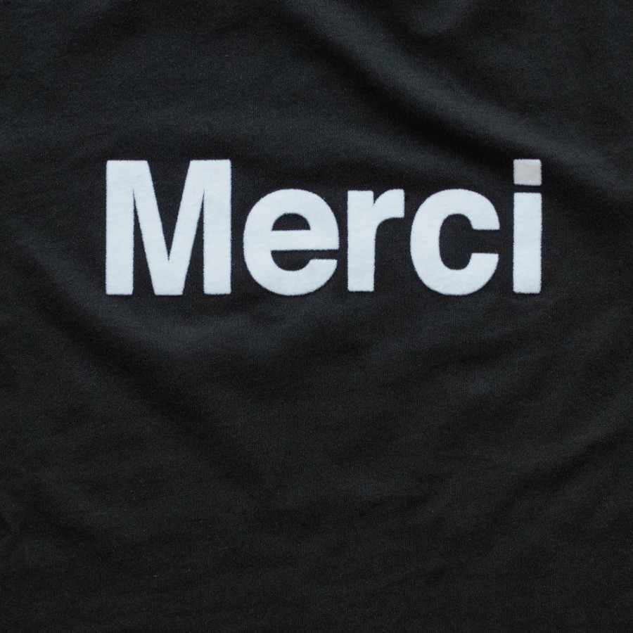 Mode Femme MERCI T-Shirts | Merci - T-Shirt Logo Merci - Noir