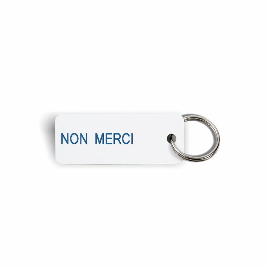 Mode Femme Various Keytags Porte Cles | Merci X Various Keytags - Porte-Cle "Non Merci" - Blanc