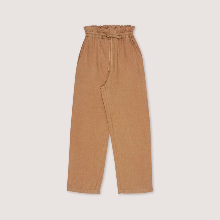 Mode Femme The New Society Pantalons | The New Society - Pantalon Long Beach - Beige