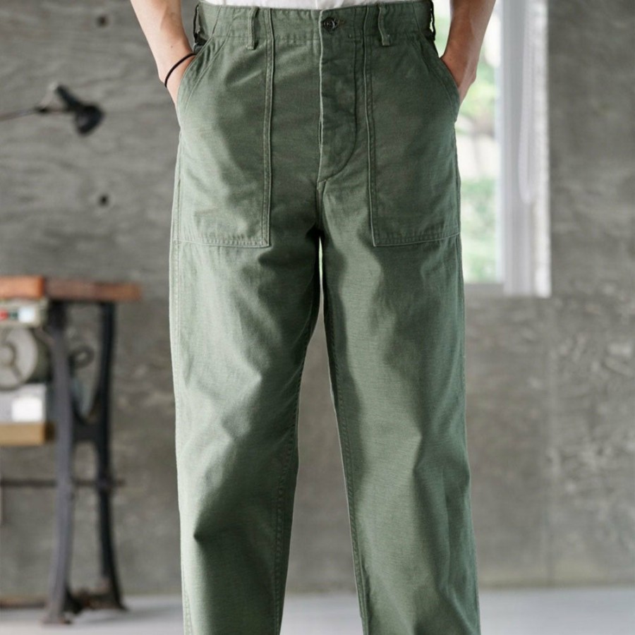 Mode Homme OrSlow Pantalons | Orslow - Pantalon Us Army Pants Fatigue - Vert