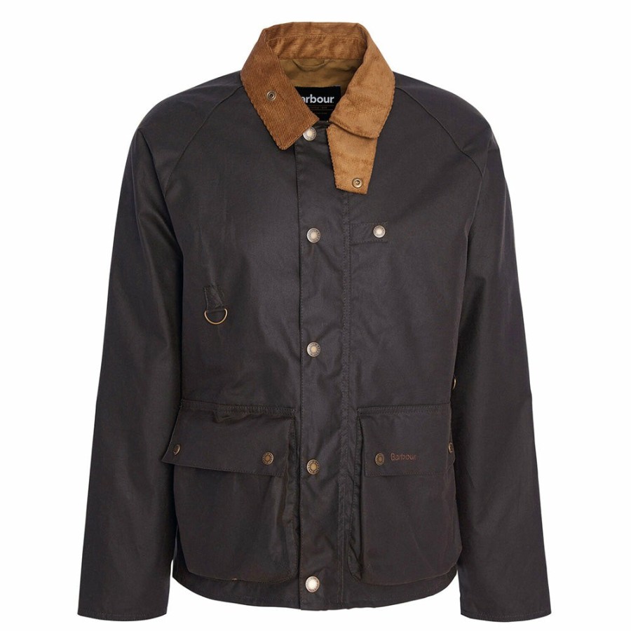 Mode Homme Barbour Vestes | Barbour - Veste Utility Spey Wax - Olive