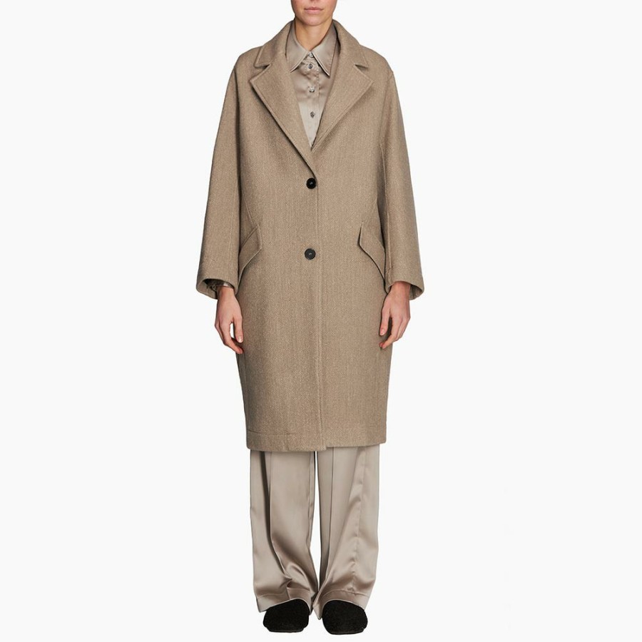 Mode Femme Roberto Collina Manteaux | Roberto Collina - Manteau Laine - Marron