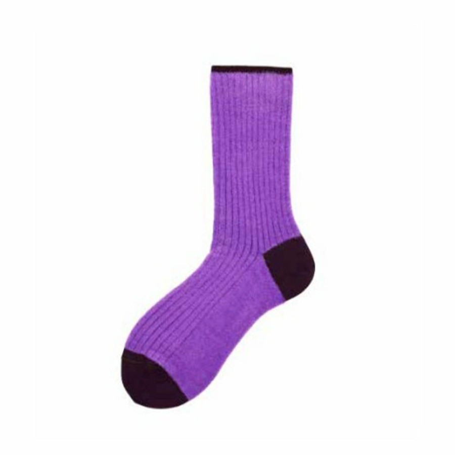 Mode Femme Alto Milano Chaussettes | Alto Milano - Chaussettes Cardi - Violet