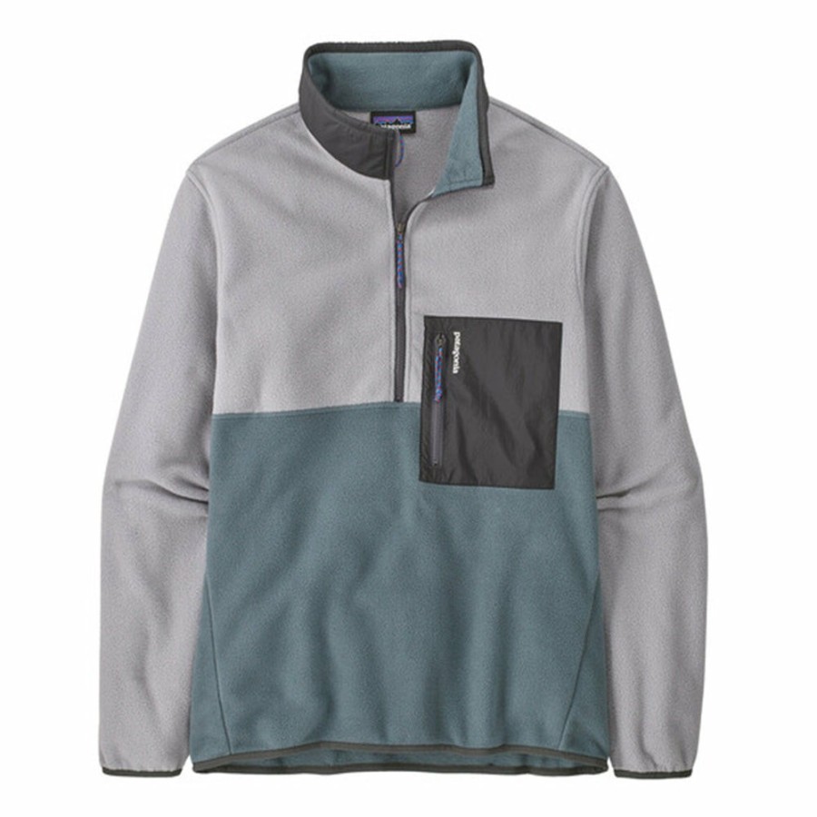 Mode Homme Patagonia Mailles | Patagonia - Microdini 1/2 Zip Fleece - Gris