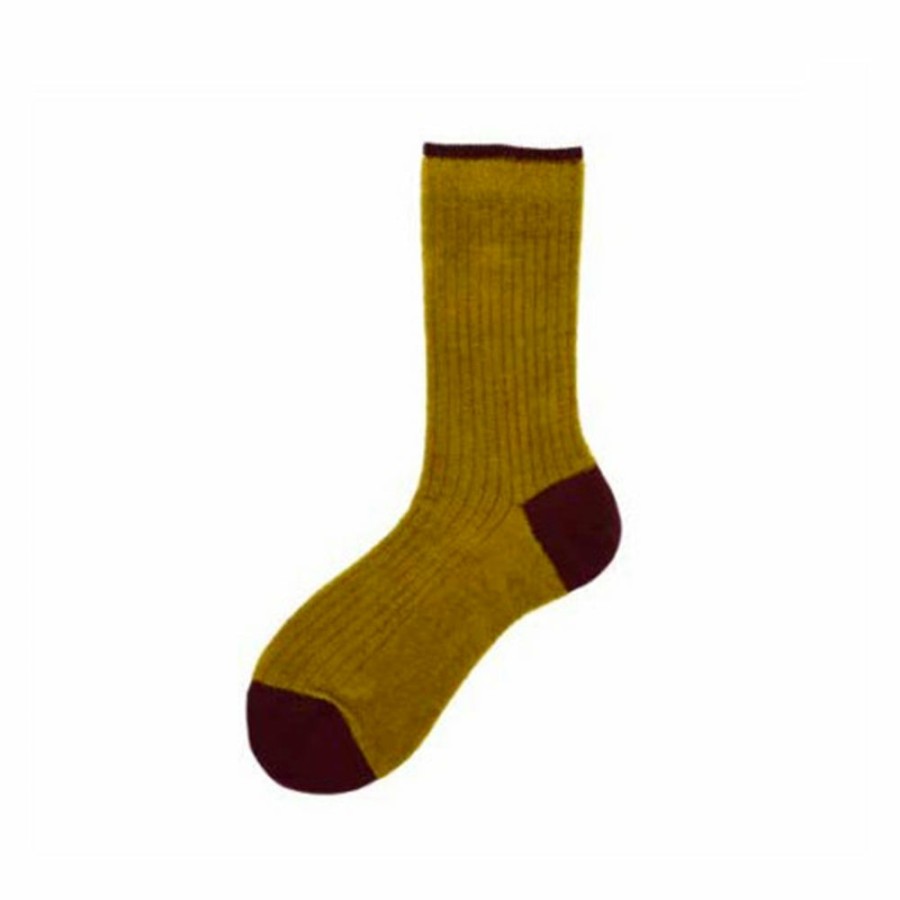 Mode Femme Alto Milano Chaussettes | Alto Milano - Chaussettes Cardi - Ocre