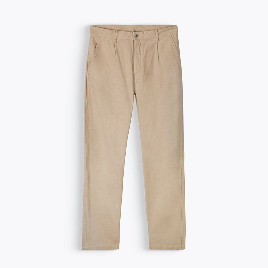 Mode Homme Homecore Pantalons | Homecore - Pantalon Ardi Drill - Beige