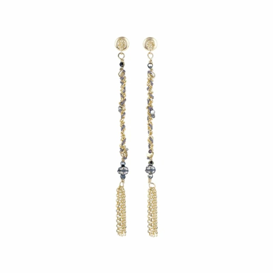 Mode Femme MARIE LAURE CHAMOREL Boucles D'Oreilles | Marie Laure Chamorel - Boucles D'Oreilles N°815 - Gold Grey