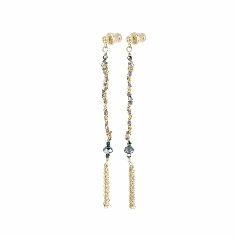 Mode Femme MARIE LAURE CHAMOREL Boucles D'Oreilles | Marie Laure Chamorel - Boucles D'Oreilles N°815 - Gold Grey