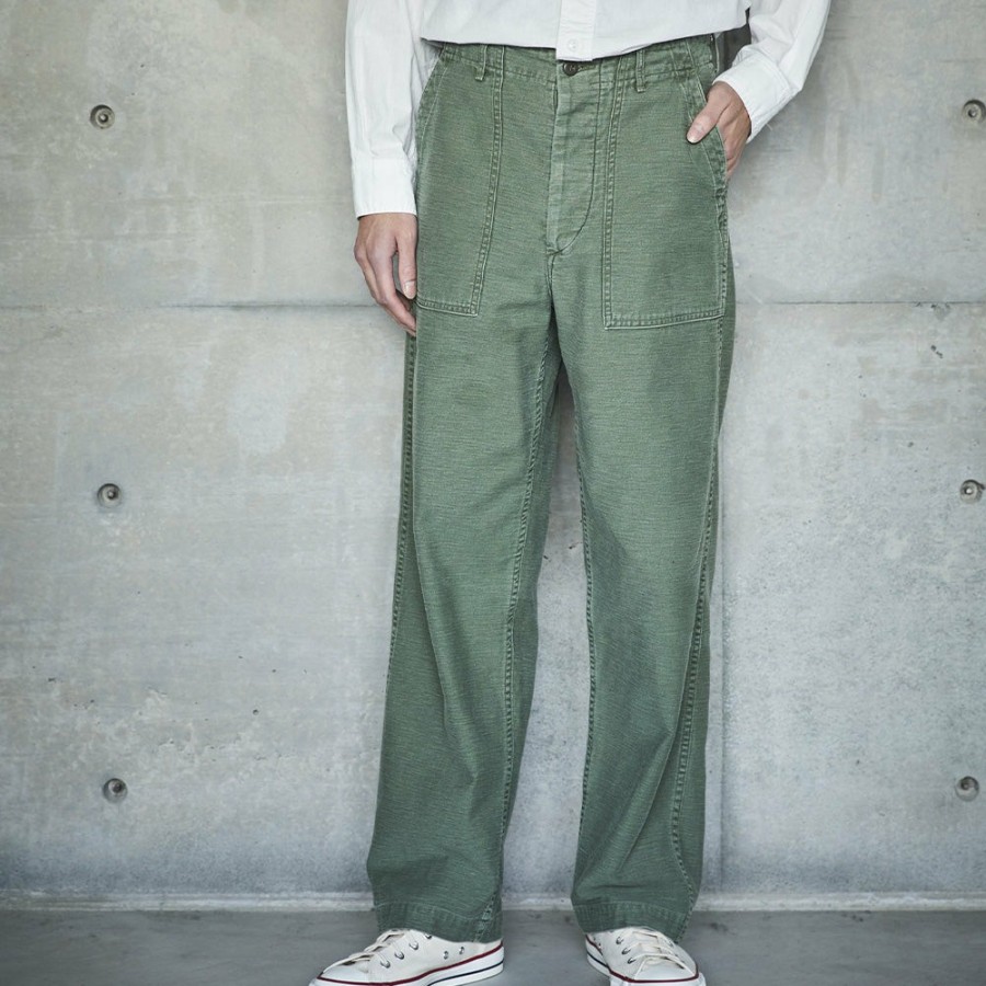 Mode Homme ORSLOW Pantalons | Orslow - Pantalon Slim Fatigue - Vert