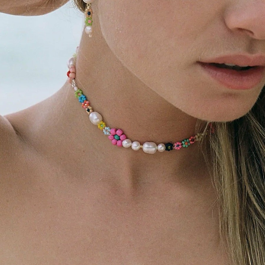 Mode Femme Anni Lu Anni Lu | Anni Lu - Collier Mexi Flower - Rainbow