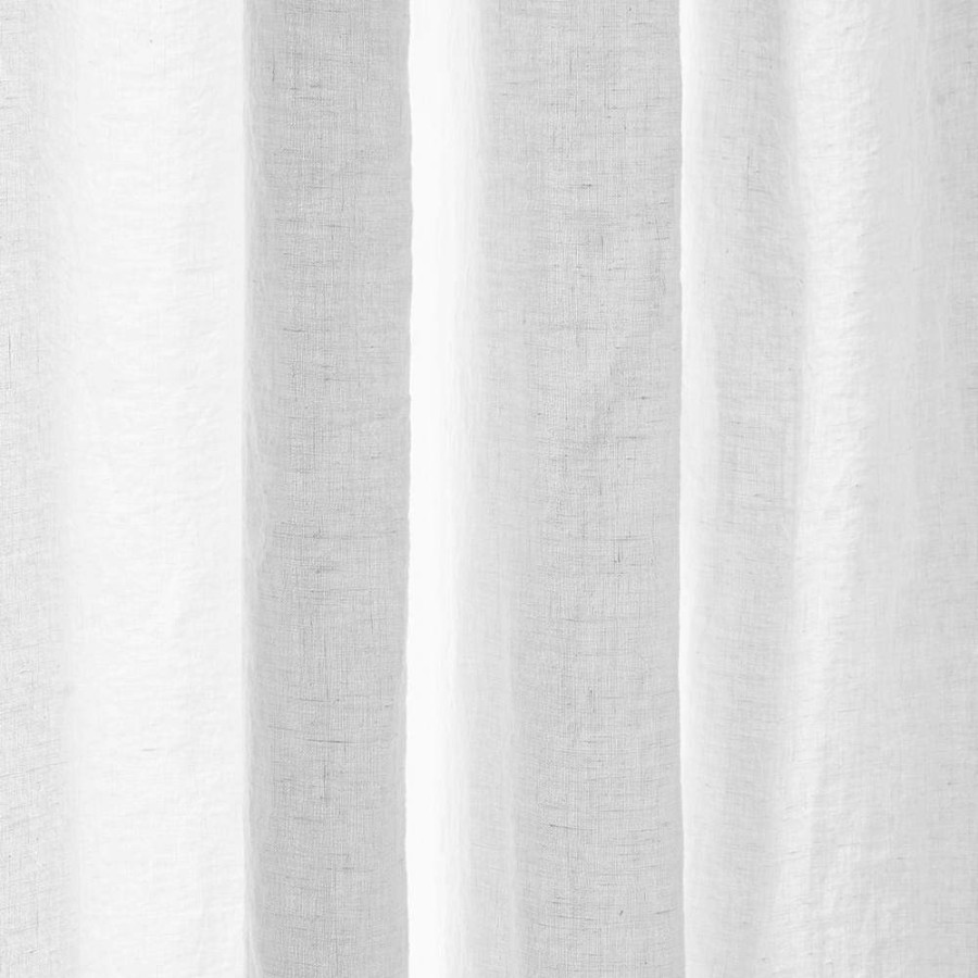 Linge De Maison 200 LINTEX Rideaux En Lin | Rideau En Lin Lave - Blanc Optique