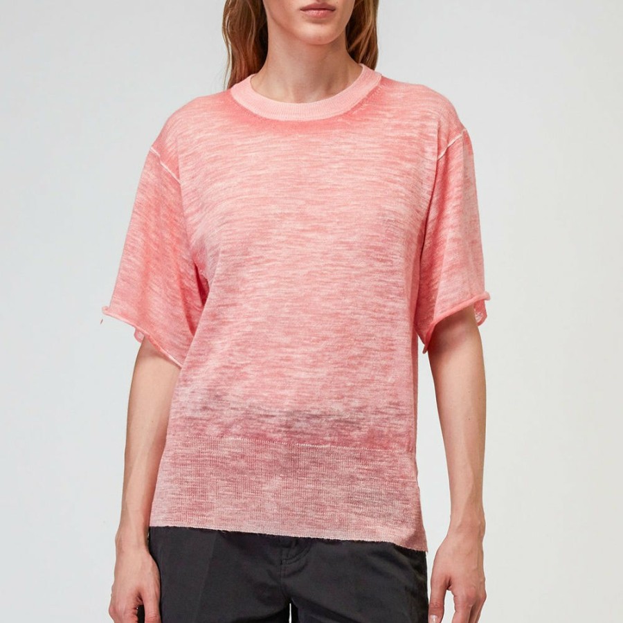 Mode Femme Roberto Collina T-Shirts | Roberto Collina - T- Shirt - Rose