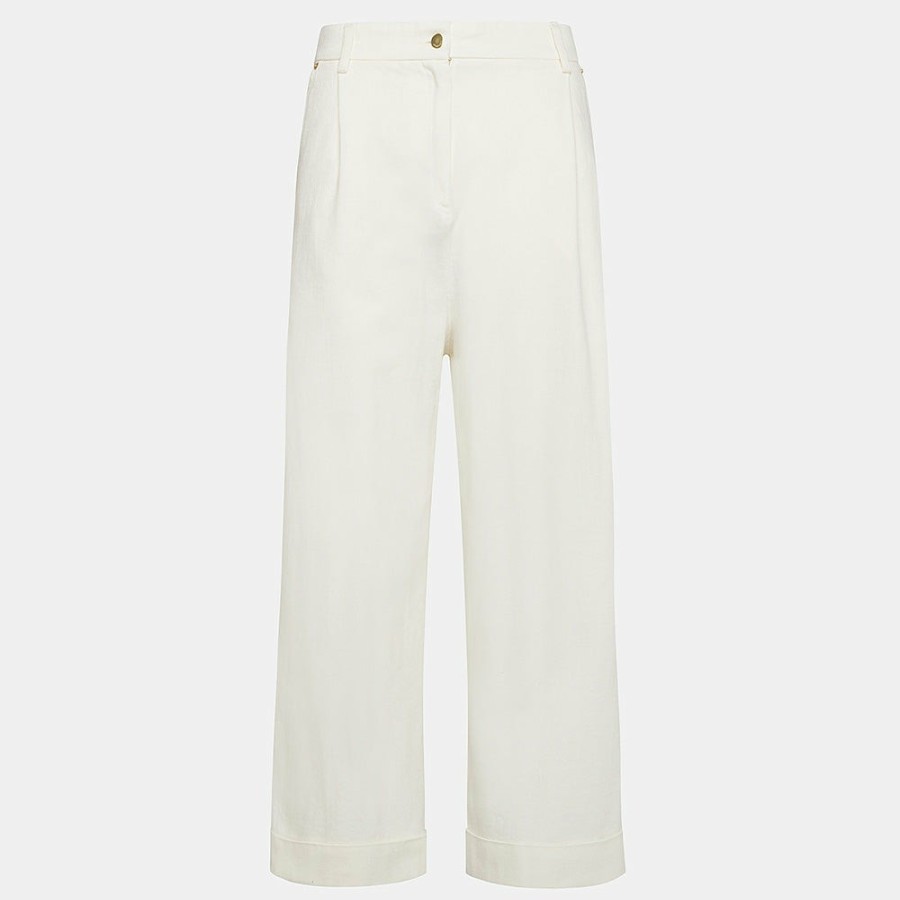 Mode Femme MOMONI Pantalons | Momoni - Pantalon Grecale - Blanc