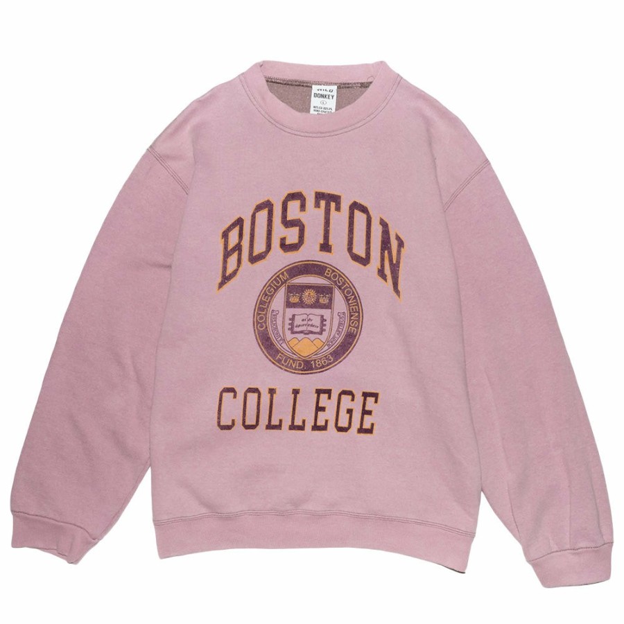 Mode Homme Wild DonOnline Sweats | Wild Donkey - Sweatshirt Boston - Rose