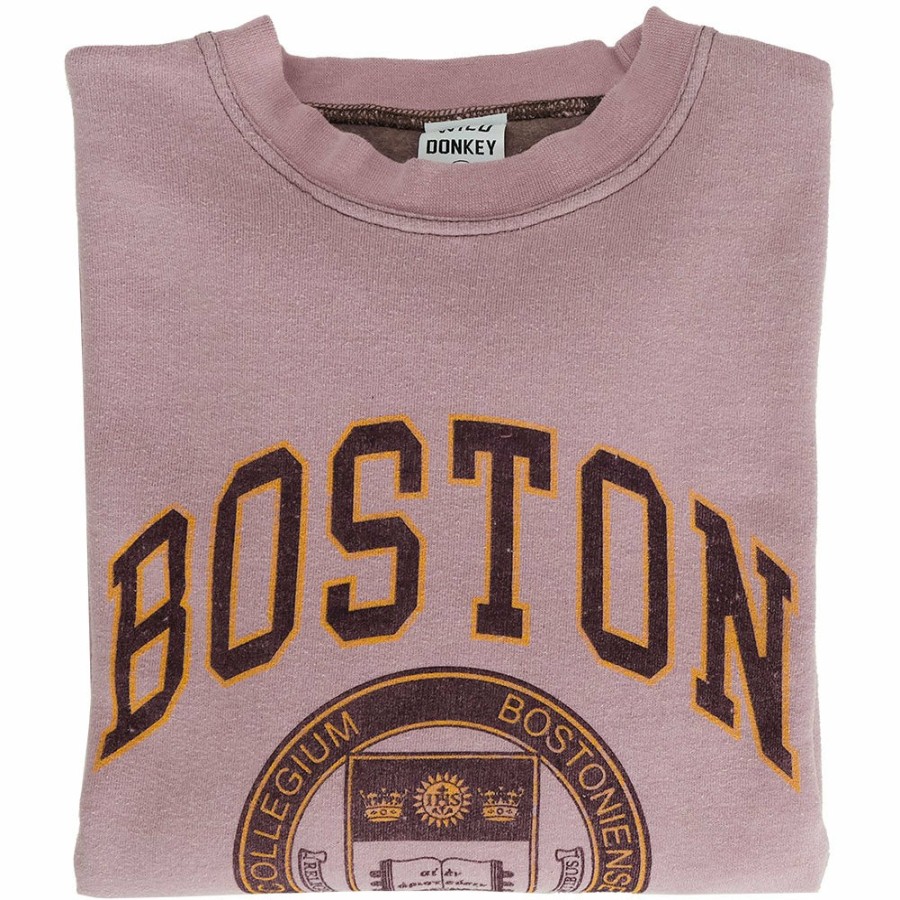 Mode Homme Wild DonOnline Sweats | Wild Donkey - Sweatshirt Boston - Rose