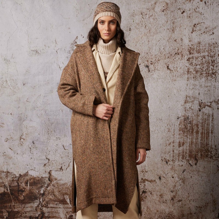 Mode Femme Diega Manteaux | Diega - Manteau Malico - Marron