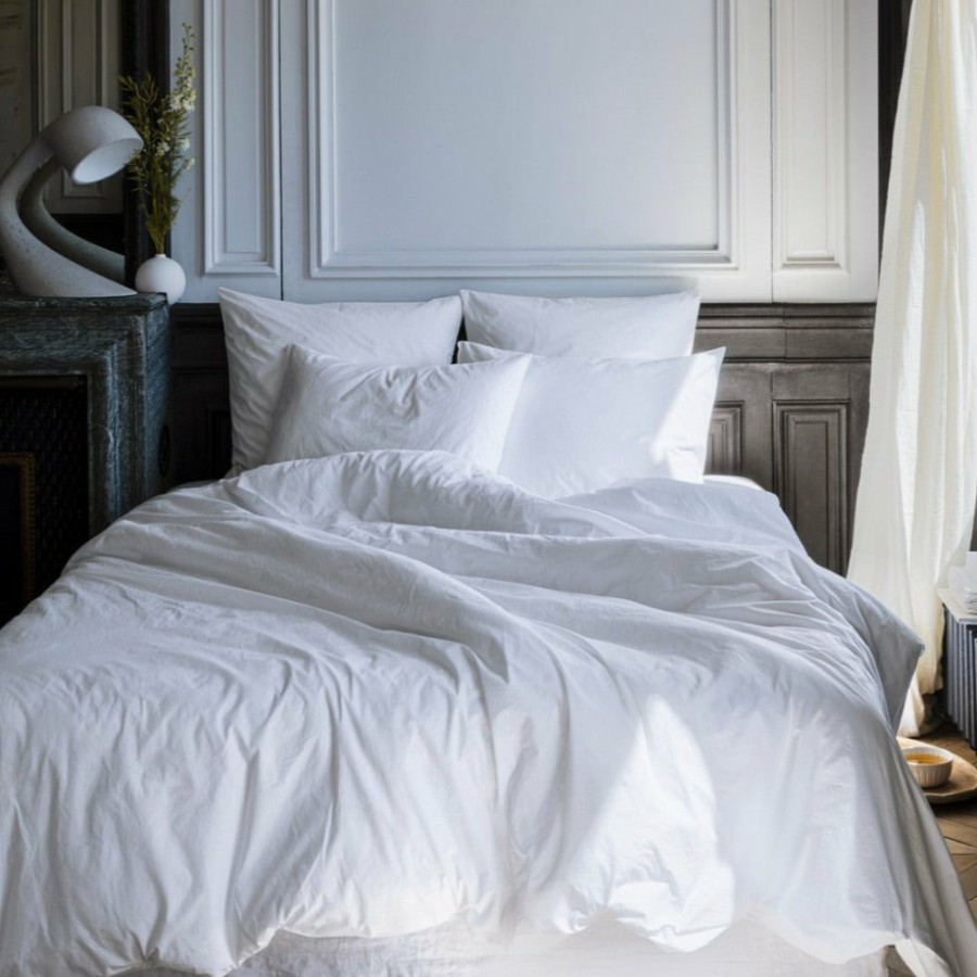 Linge De Maison 1700 COTEX Housses De Couette | Housse De Couette En Coton Percale - Blanc Craie