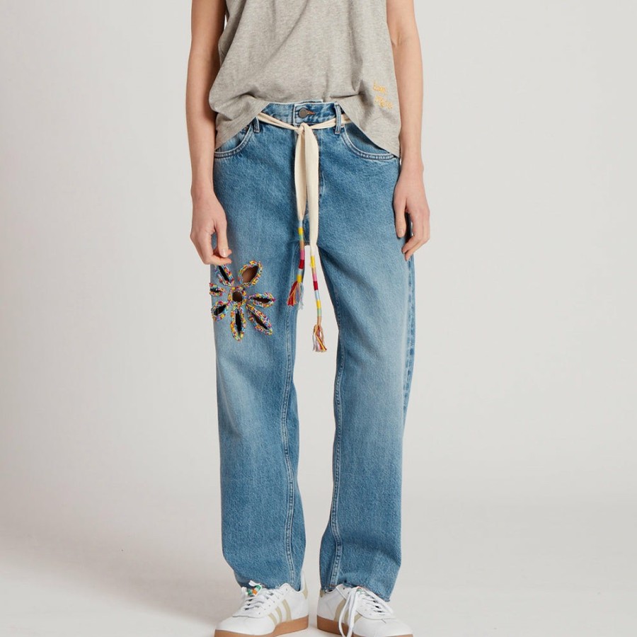 Mode Femme Mira Mikati Jeans | Mira Mikati - Jean Pasiflora - Bleu