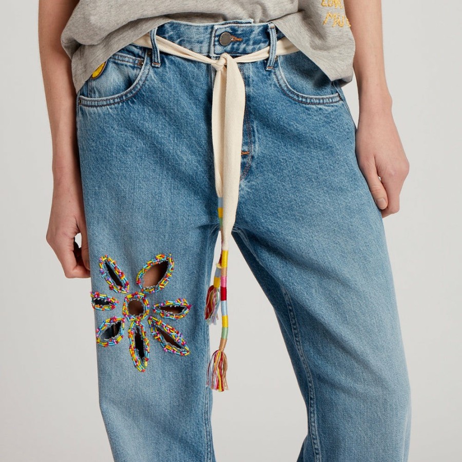 Mode Femme Mira Mikati Jeans | Mira Mikati - Jean Pasiflora - Bleu