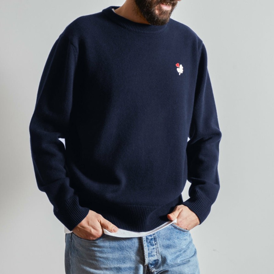 Mode Homme BA01 Mailles | Merci - Pullover Lucky - Navy