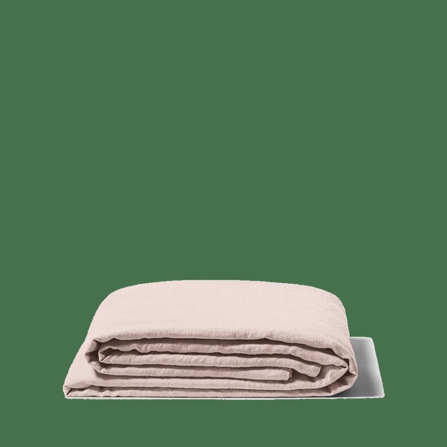 Linge De Maison 200 LINTEX Draps Plats | Drap Plat En Lin Lave - Beige Rose