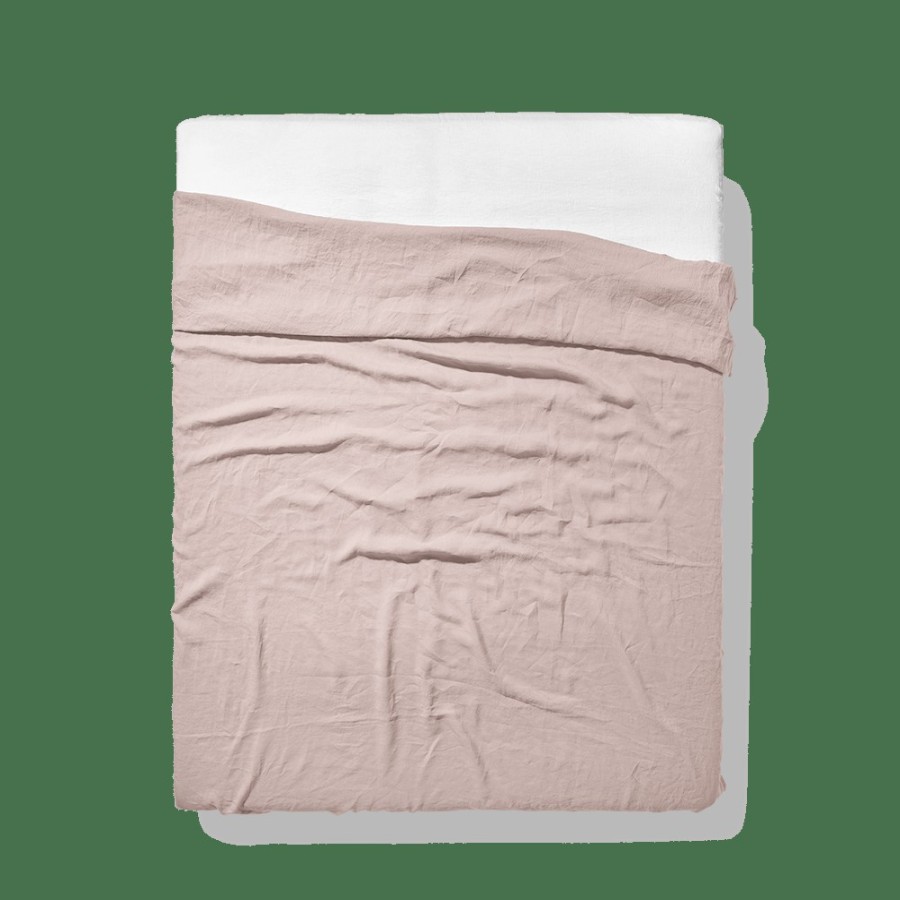 Linge De Maison 200 LINTEX Draps Plats | Drap Plat En Lin Lave - Beige Rose