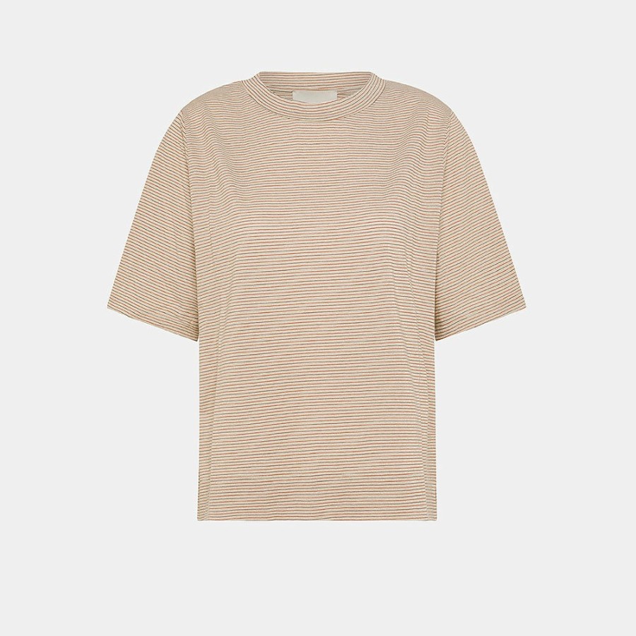 Mode Femme MOMONI T-Shirts | Momoni - T-Shirt Iora - Taupe