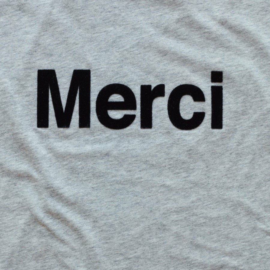 Mode Femme MERCI T-Shirts | Merci - T-Shirt Logo Merci - Gris