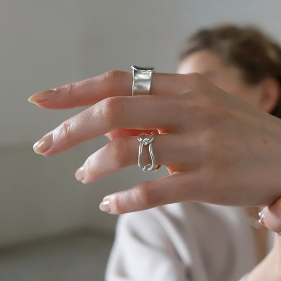 Mode Femme TEN Bagues | Ten - Bague Fate - Argent