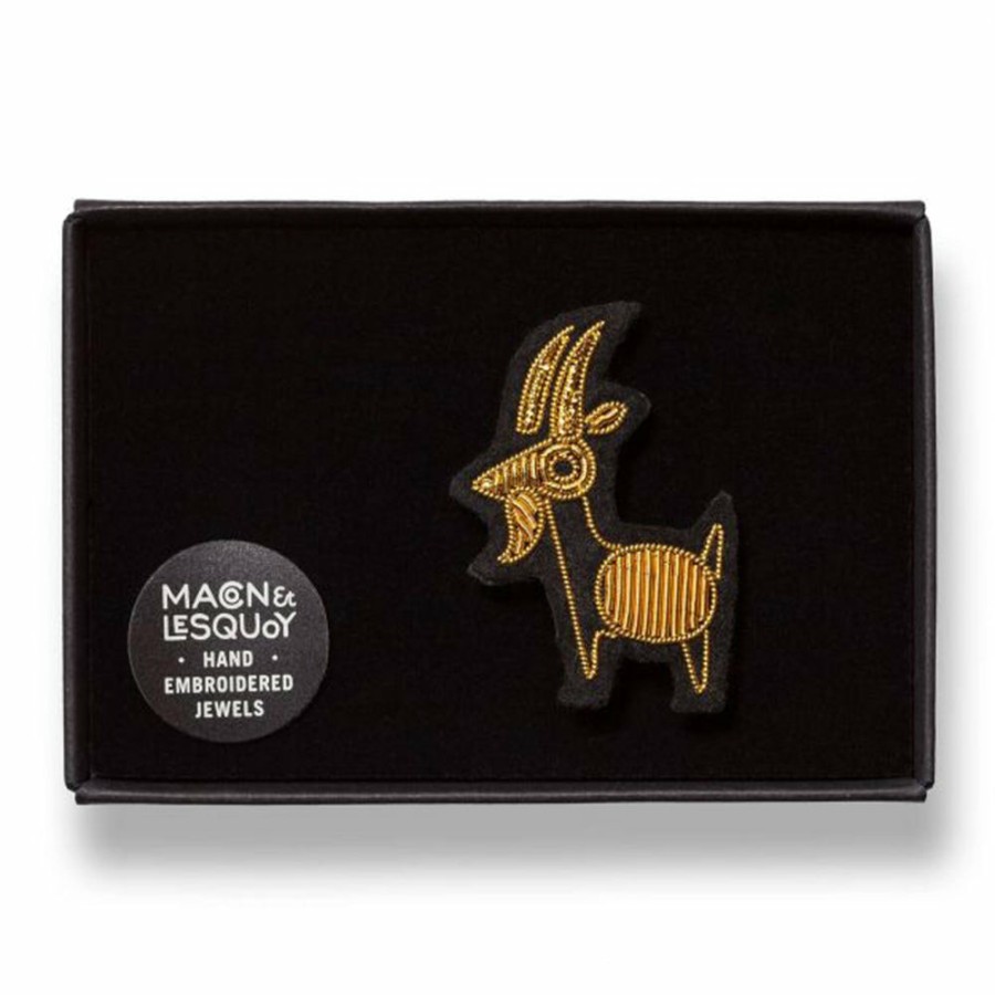 Mode Femme MACON u0026 LESQUOY Broches | Macon & Lesquoy - Broche - Chevre De Pablo