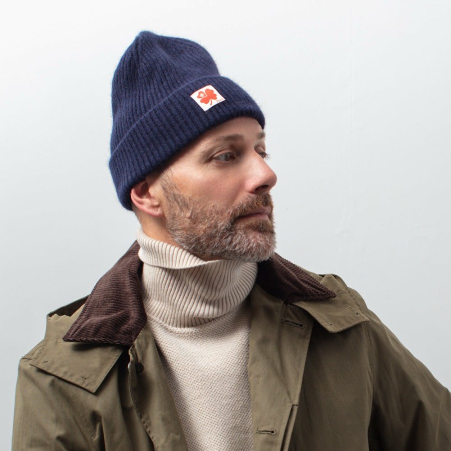 Mode Homme Merci Bonnets | Merci - Bonnet Lucky - Bleu Marine