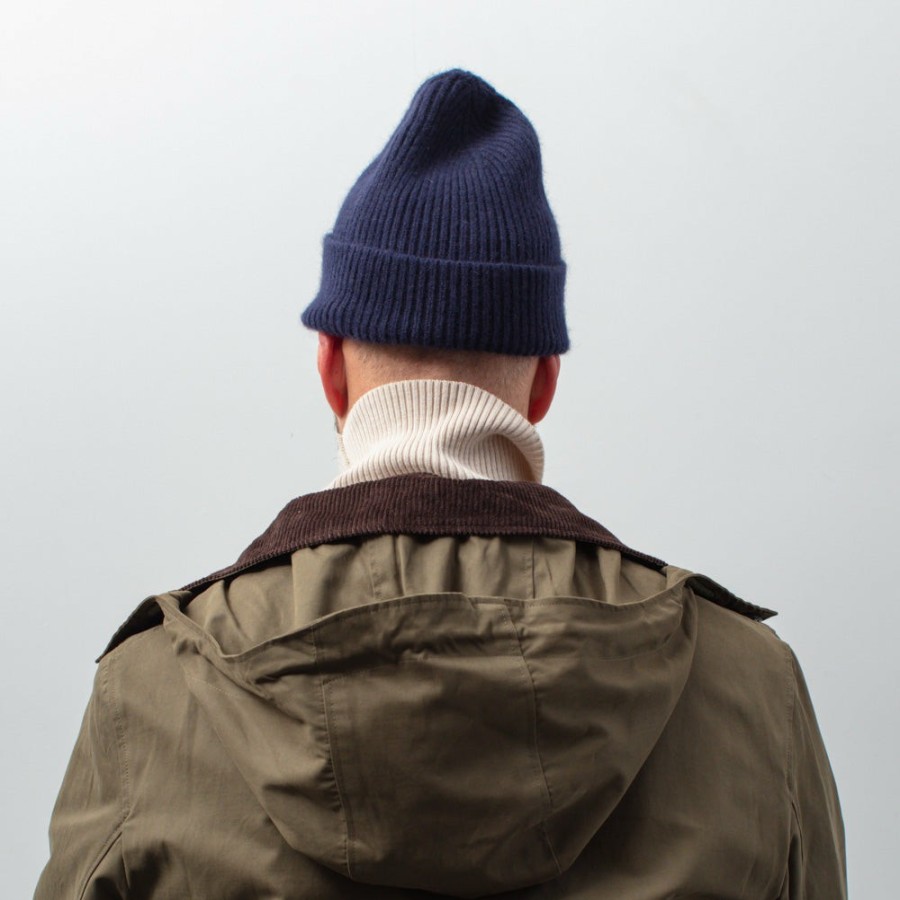 Mode Homme Merci Bonnets | Merci - Bonnet Lucky - Bleu Marine