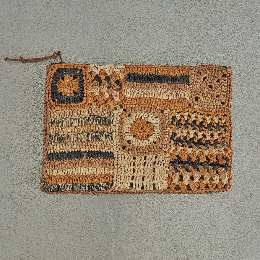 Beaute RABARANY Trousses De Toilette | Rabarany - Pochette Tressee - Marron