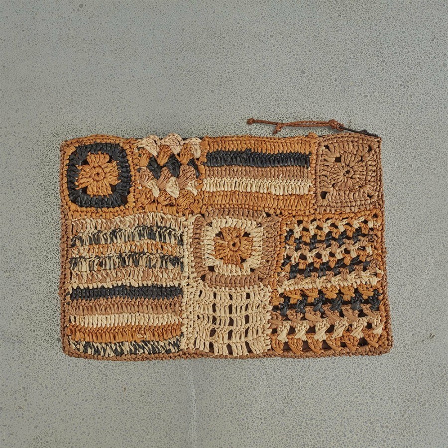 Beaute RABARANY Trousses De Toilette | Rabarany - Pochette Tressee - Marron