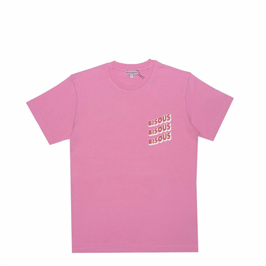 Mode Homme Bisous Skateboard T-Shirts | Bisous Skateboard - T-Shirt Ss Sonics - Rose