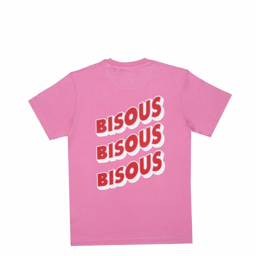 Mode Homme Bisous Skateboard T-Shirts | Bisous Skateboard - T-Shirt Ss Sonics - Rose