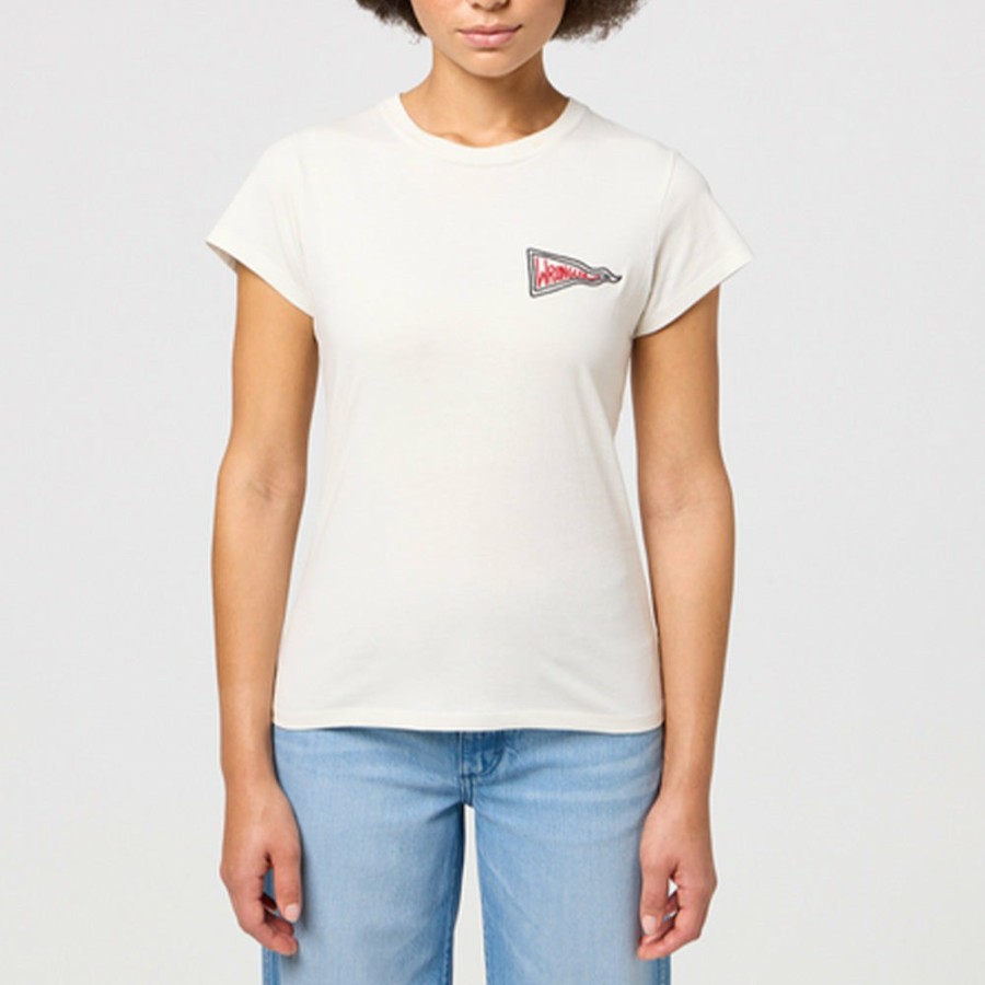 Mode Femme WRANGLER T-Shirts | Wrangler - T-Shirt - Blanc