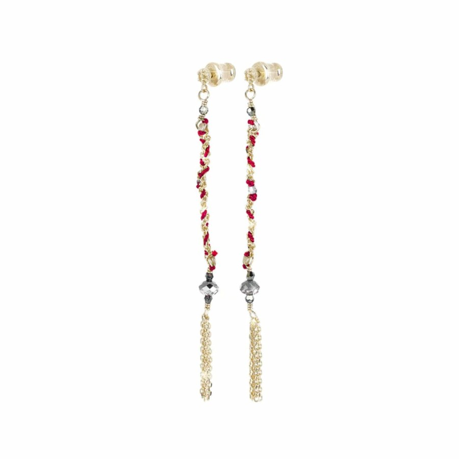 Mode Femme MARIE LAURE CHAMOREL Boucles D'Oreilles | Marie Laure Chamorel - Boucles D'Oreilles N°815 - Gold Red